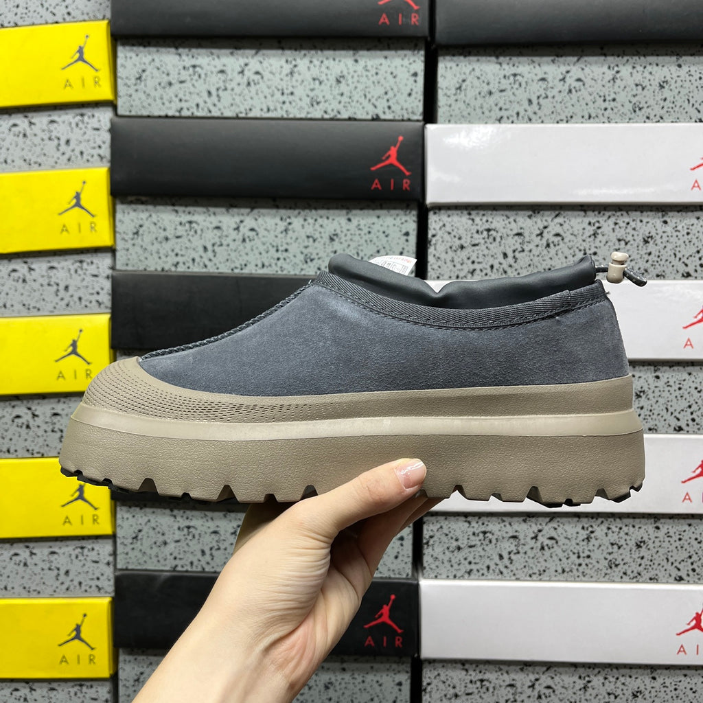 UGG Slip-On Shoes in Asphalt Gray with Taupe Chunky Sole