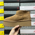 UGG Ultra Mini Platform Boots in Chestnut with 5 cm Sole