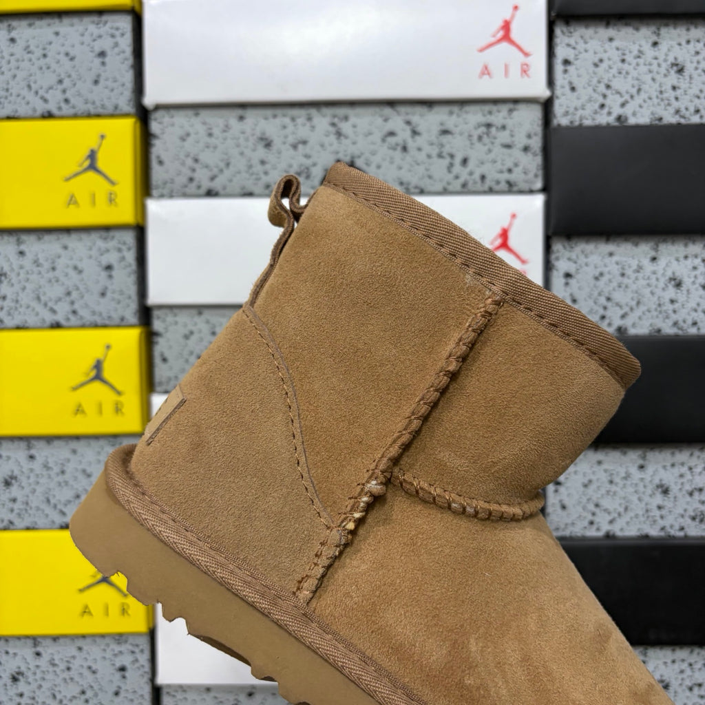 UGG Classic Mini Pull-On Boots in Chestnut with Plush Lining