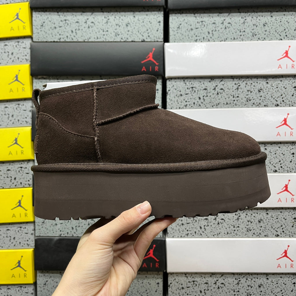 UGG Ultra Mini Platform Boots in Chocolate Brown with 5 cm Sole