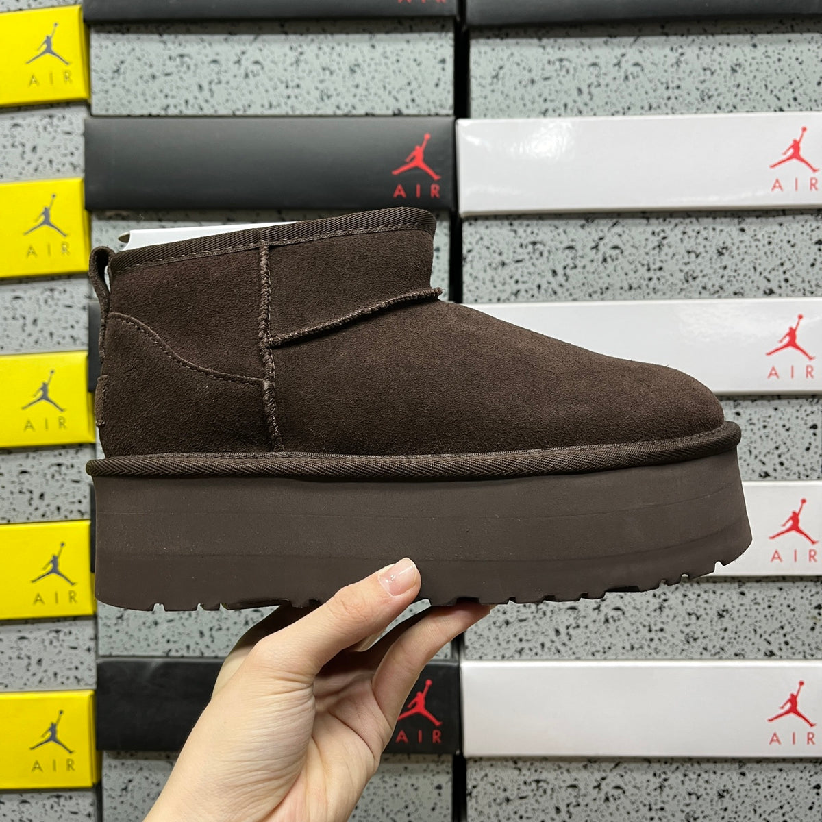 UGG Ultra Mini Platform Boots in Chocolate Brown with 5 cm Sole