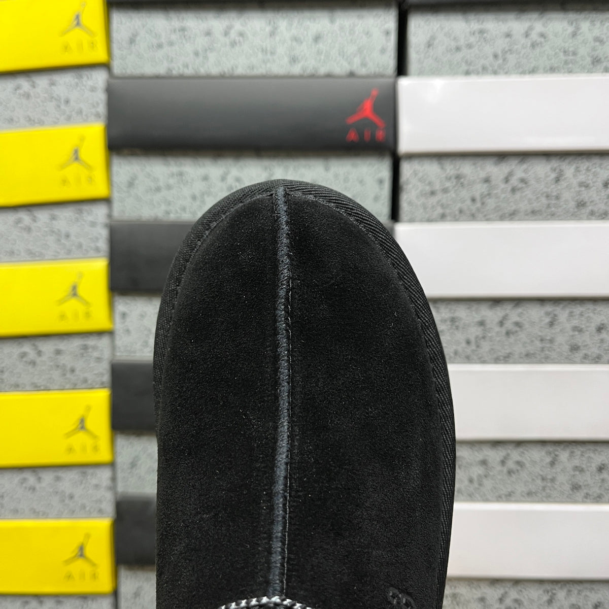 UGG Platform Slip-On Shoes in Black with Contrast Stitched Trim