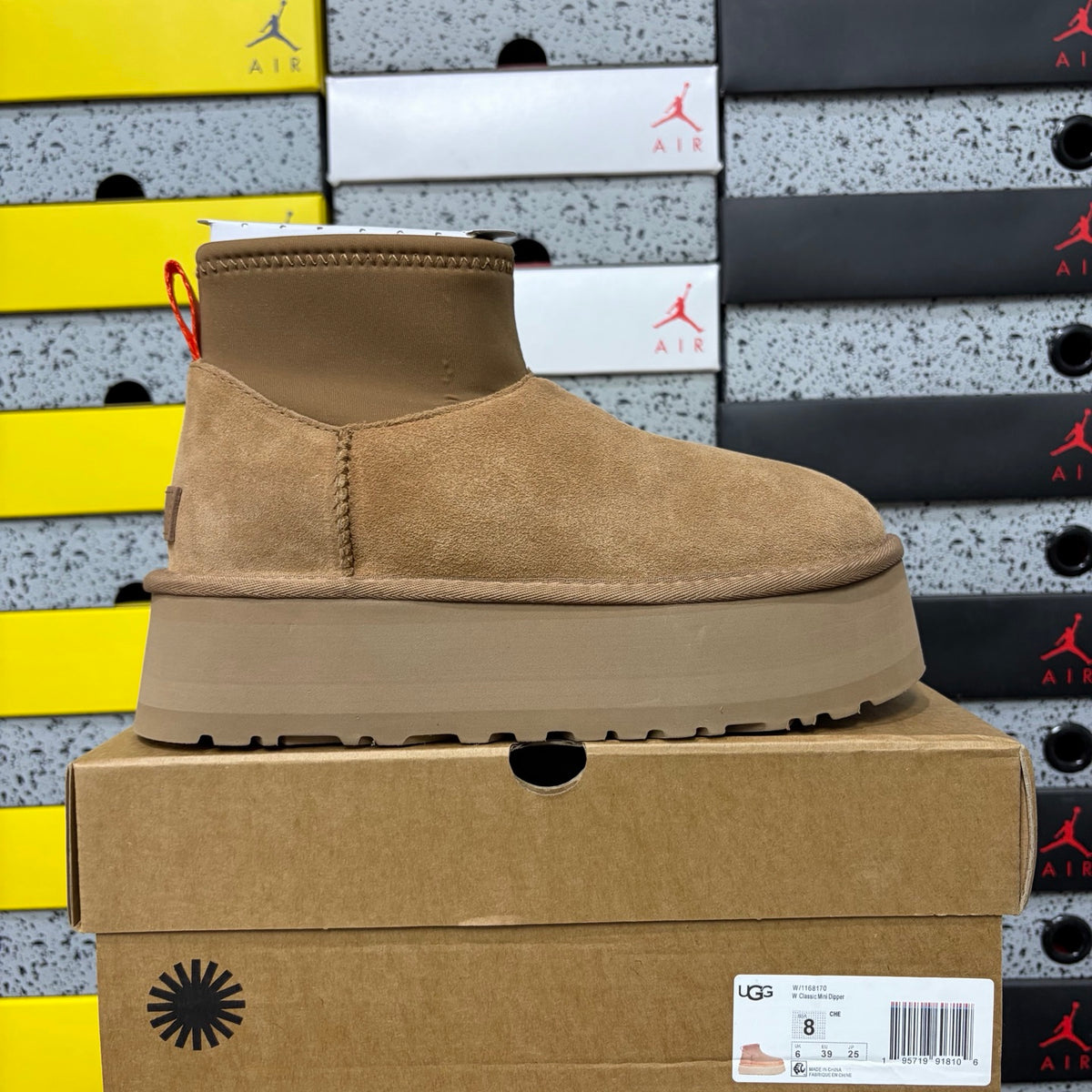UGG Brown Pull-On Platform Ankle Boots