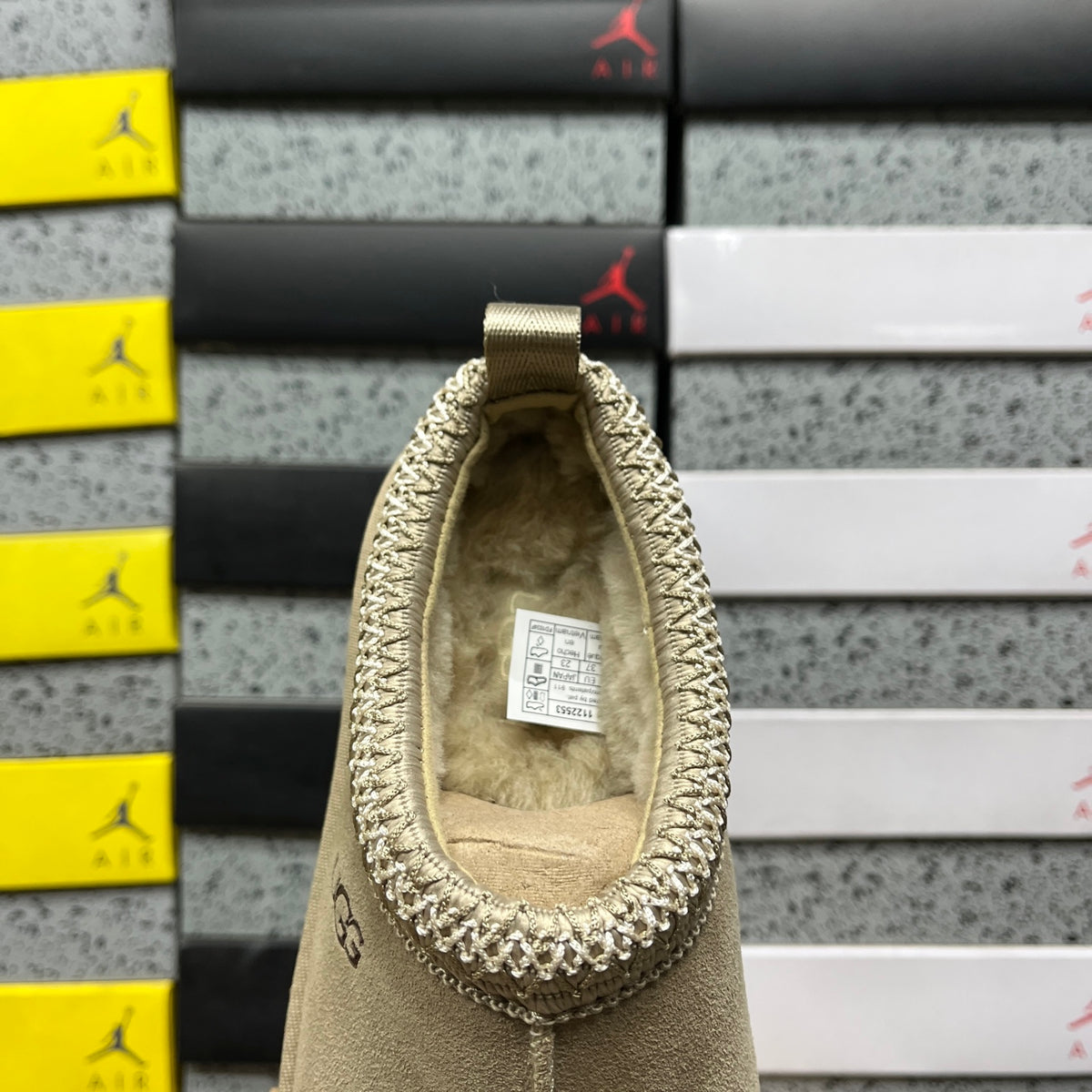 UGG Platform Slip-On Shoes in Mustard Seed with Stitched Trim
