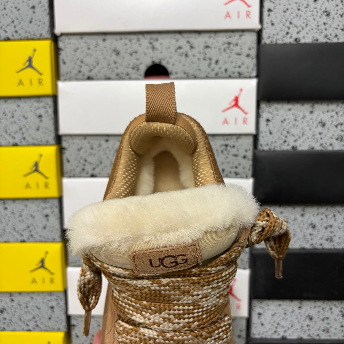 UGG Chestnut Low-Cut Lace-Up Shoes with Chunky Sole