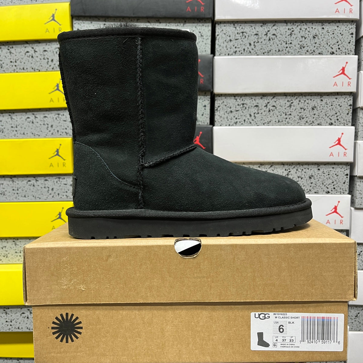 UGG Classic Short Boots in Black with Plush Lining