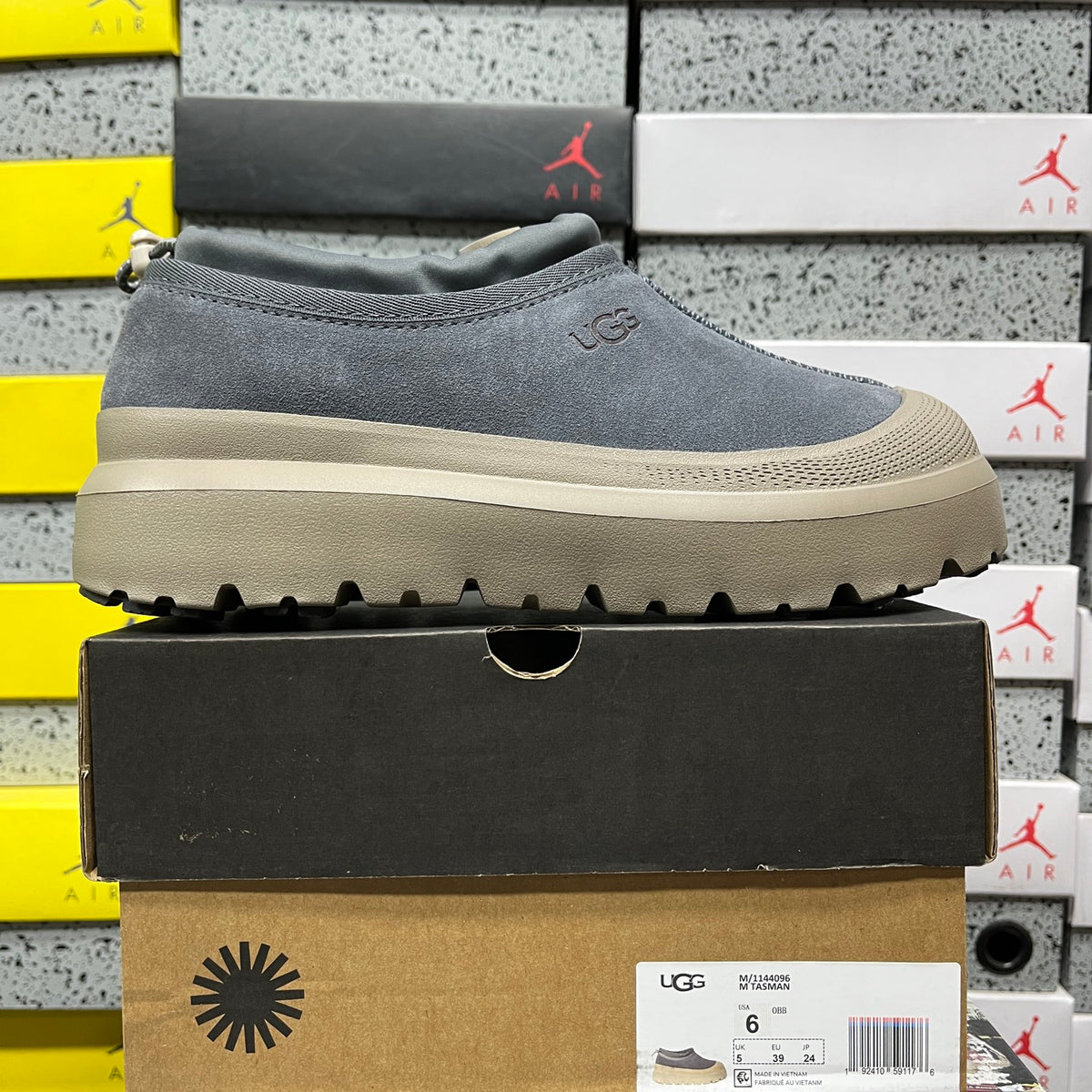 UGG Slip-On Shoes in Asphalt Gray with Taupe Chunky Sole