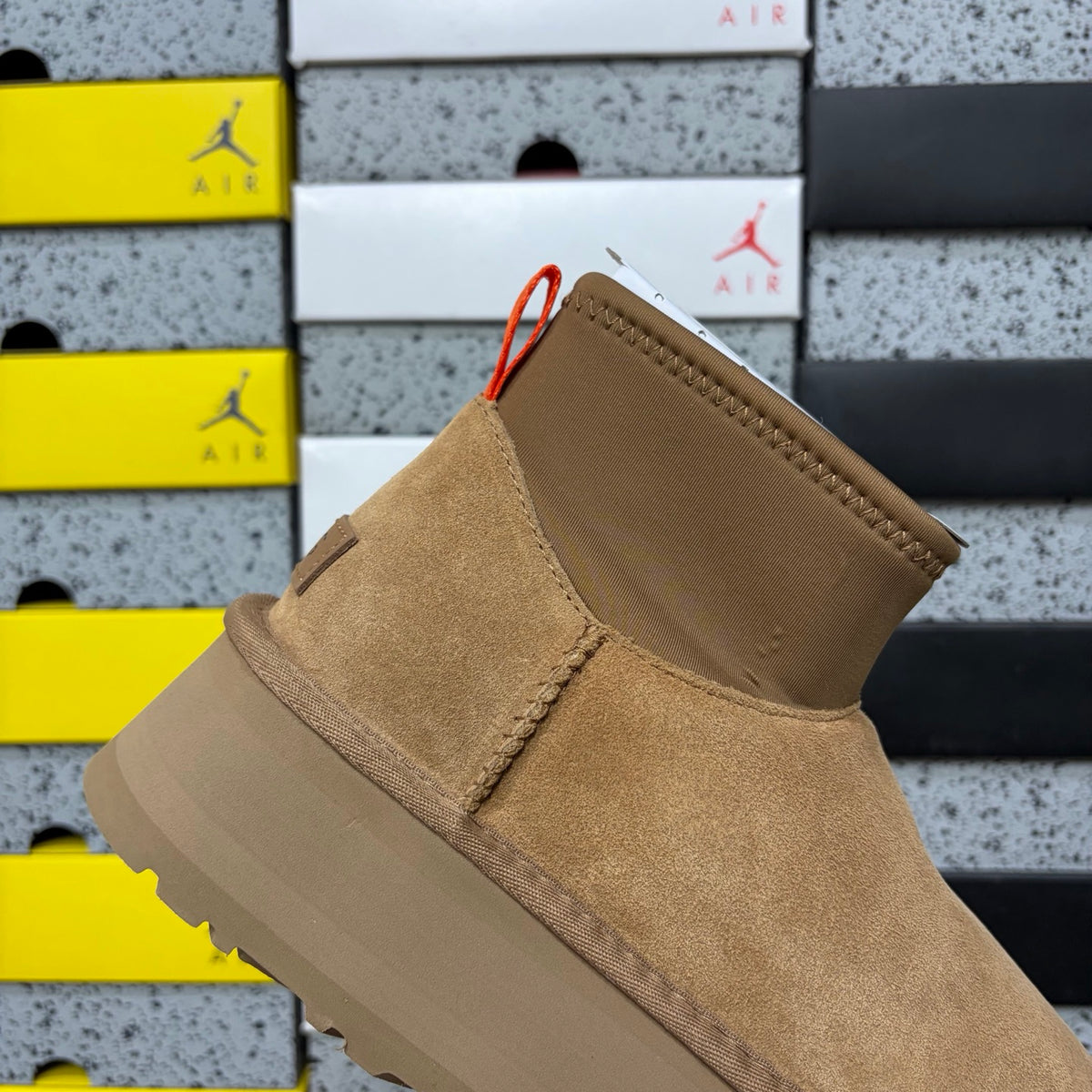 UGG Brown Pull-On Platform Ankle Boots