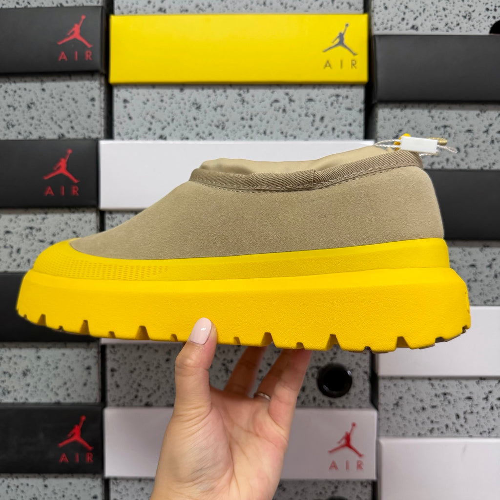 UGG Beige Slip-On Shoes with Yellow Chunky Lug Sole