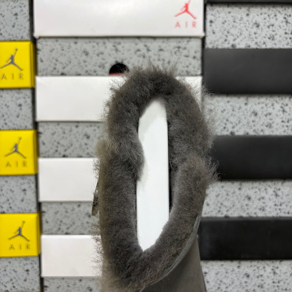 UGG Button-Detail Short Boots in Gray with Plush Lining