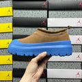 UGG Slip-On Shoes in Chestnut with Blue Chunky Sole