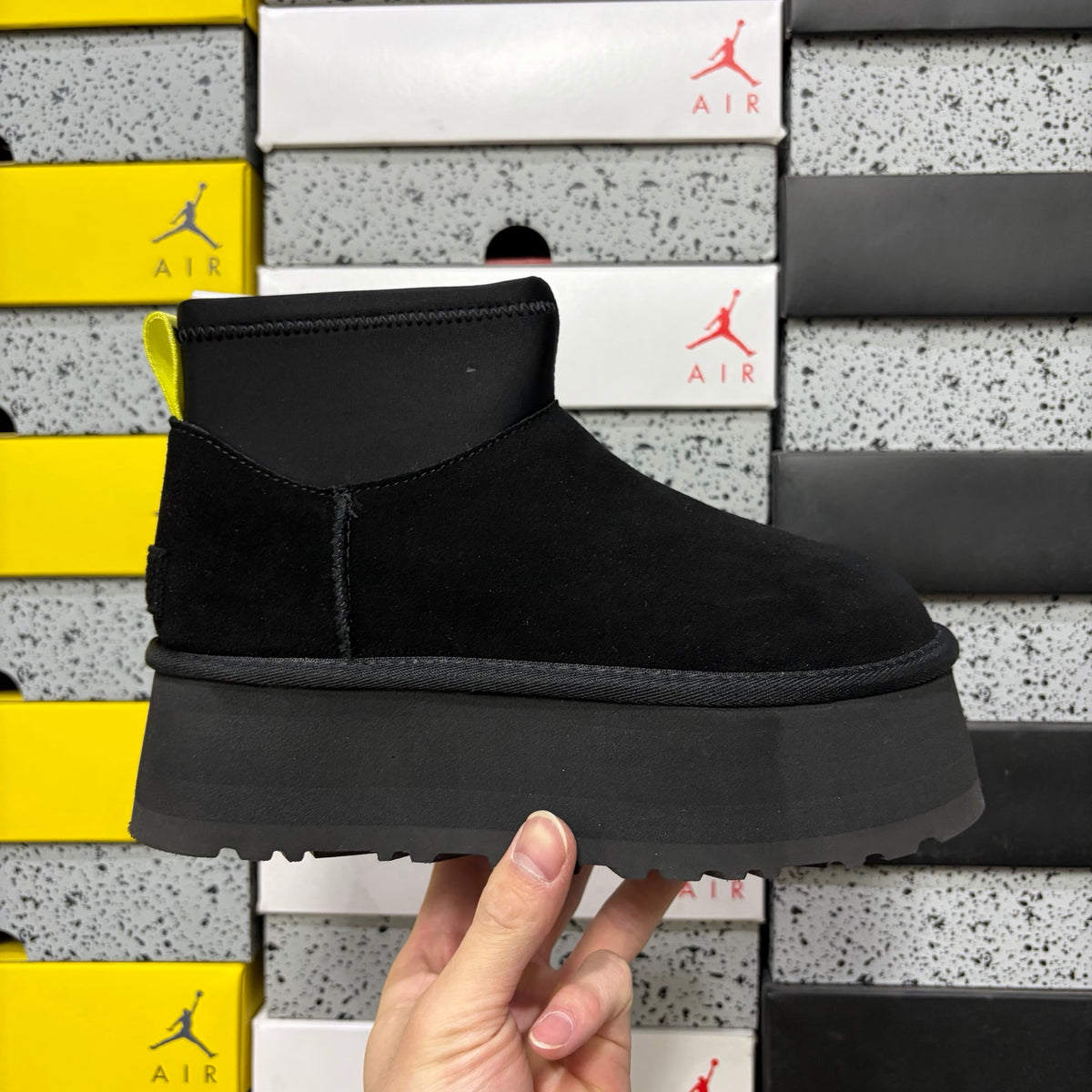 UGG Black Pull-On Platform Ankle Boots