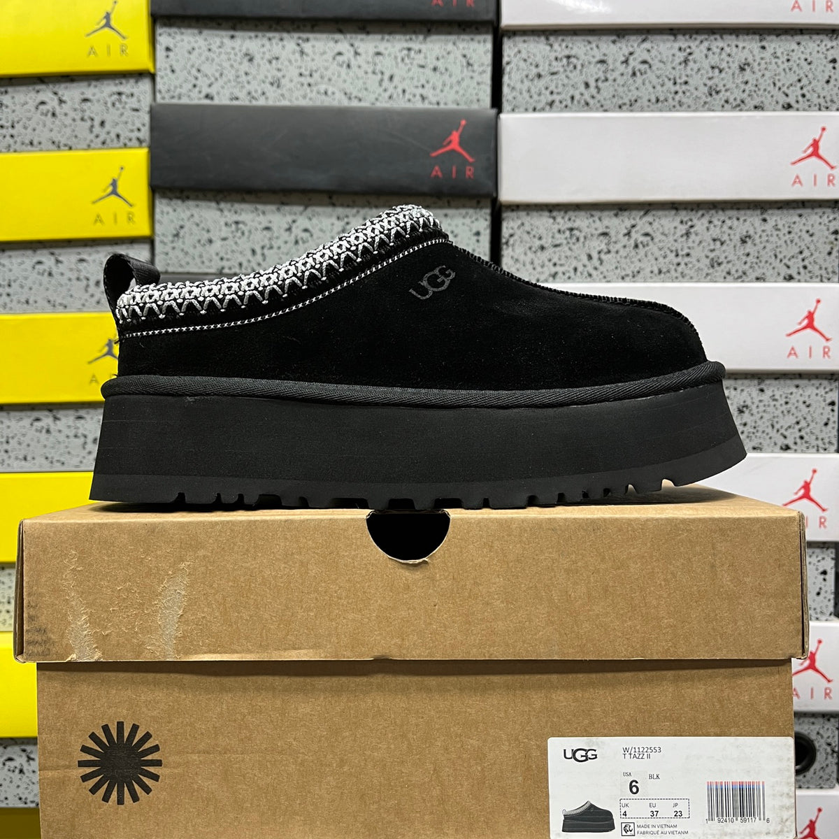 UGG Platform Slip-On Shoes in Black with Contrast Stitched Trim