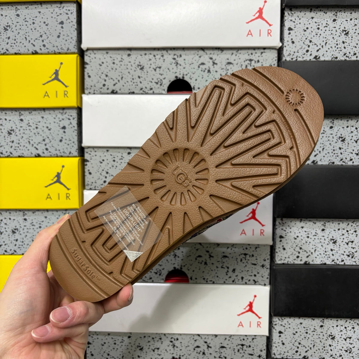 UGG Olive Green Slip-On Shoes with Dragon and Tiger Embroidery