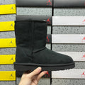 UGG Classic Short Boots in Black with Plush Lining