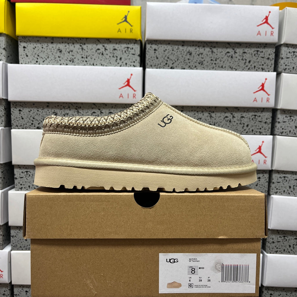 UGG Mustard Seed Slip-On Shoes with Stitched Trim and Plush Lining