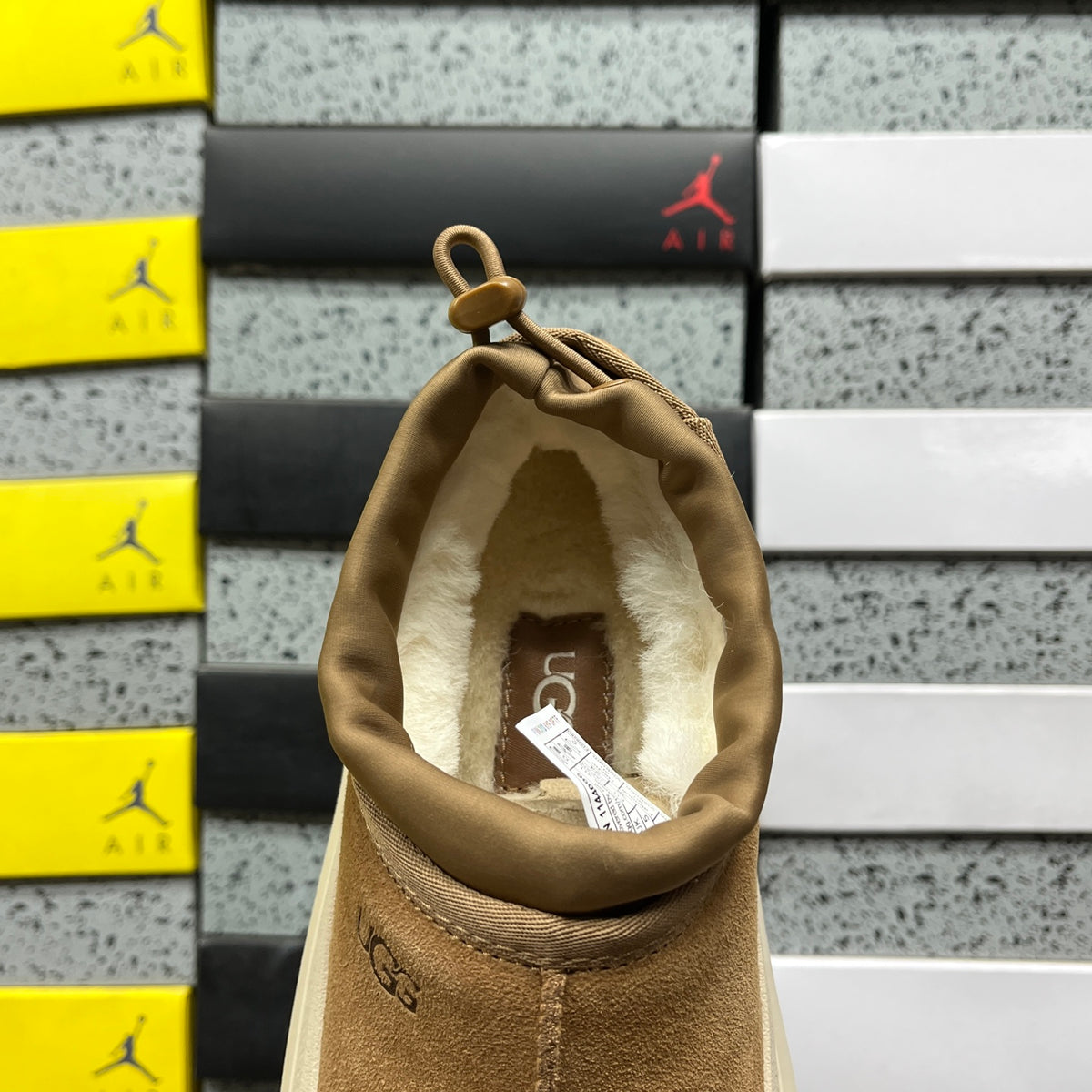 UGG Slip-On Shoes in Chestnut with Cream Chunky Sole