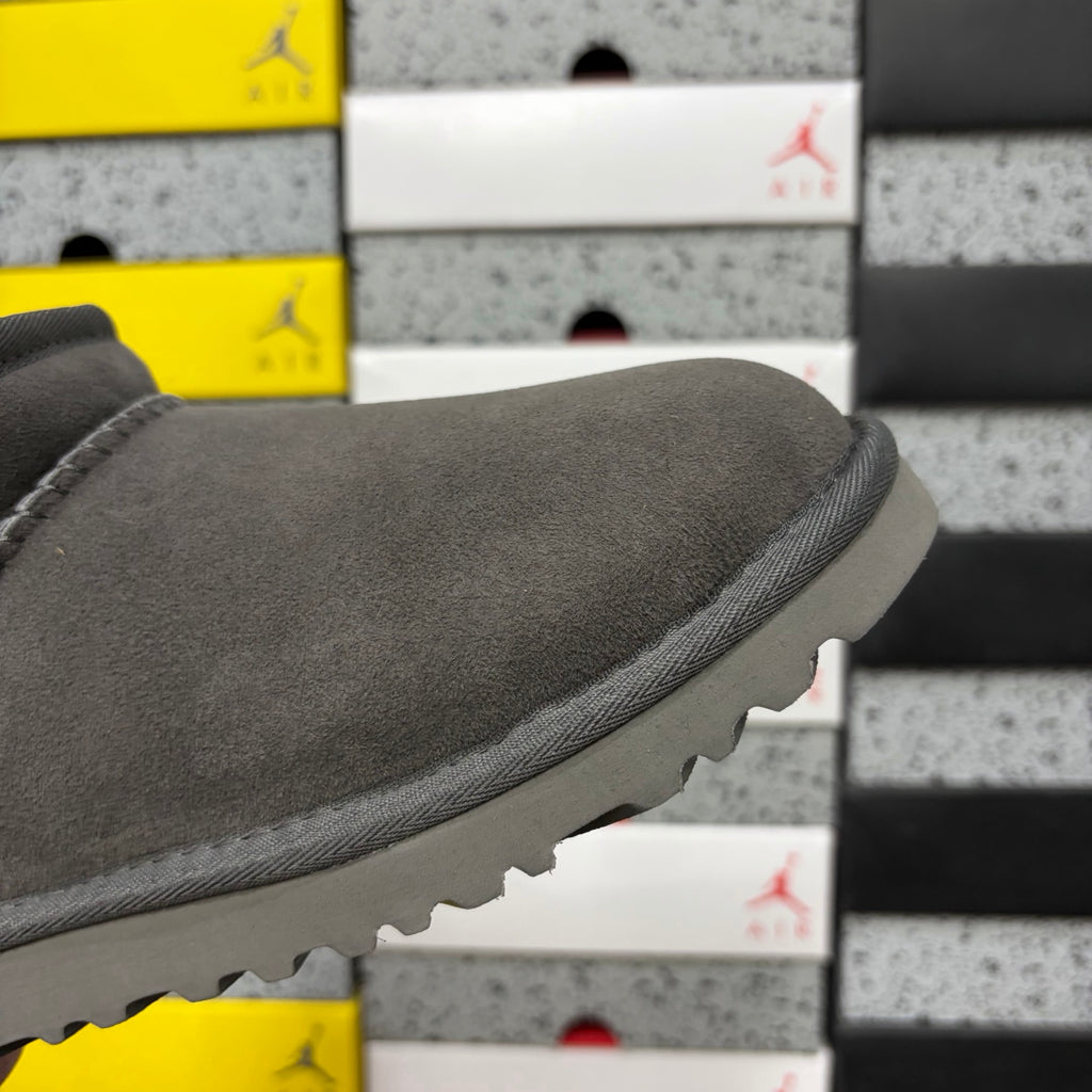 UGG Classic Mini Pull-On Boots in Gray with Plush Lining