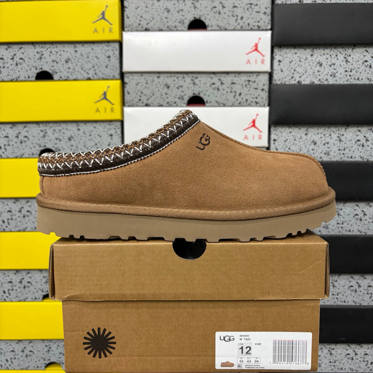 UGG Chestnut Slip-On Shoes with Contrast Stitched Trim