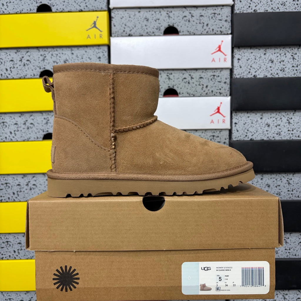 UGG Classic Mini Pull-On Boots in Chestnut with Plush Lining