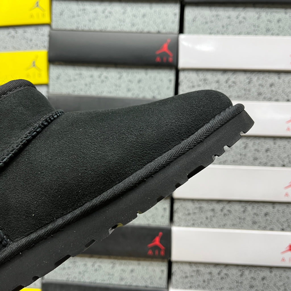 UGG Ultra Mini Pull-On Boots in Black with Plush Lining