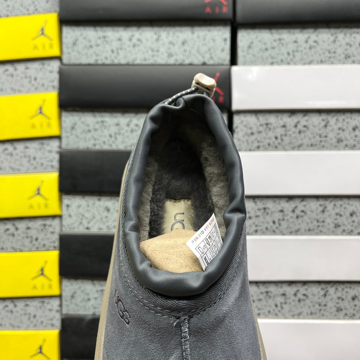 UGG Slip-On Shoes in Asphalt Gray with Taupe Chunky Sole