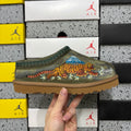 UGG Olive Green Slip-On Shoes with Dragon and Tiger Embroidery