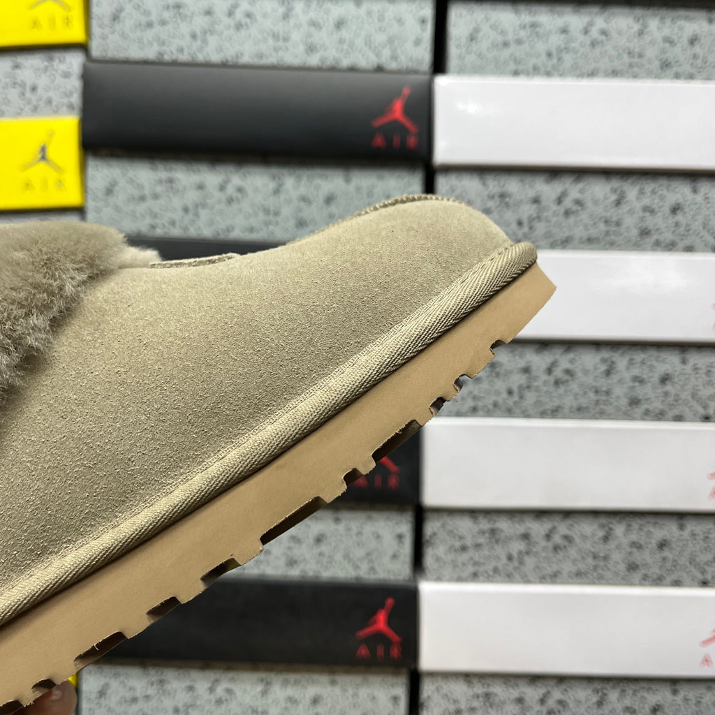UGG Slip-On Shoes in Antelope Brown with Plush Collar