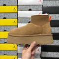 UGG Brown Pull-On Platform Ankle Boots