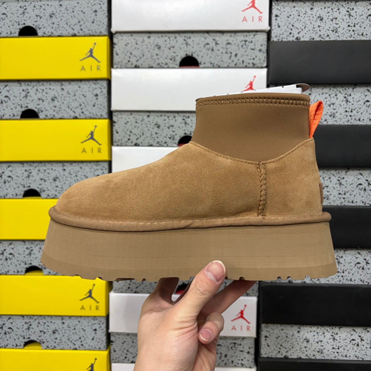 UGG Brown Pull-On Platform Ankle Boots
