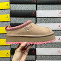 UGG Platform Slip-On Shoes in Tan with Pink Trim