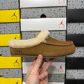 UGG Moccasin Slippers in Chestnut with Cream Plush Collar