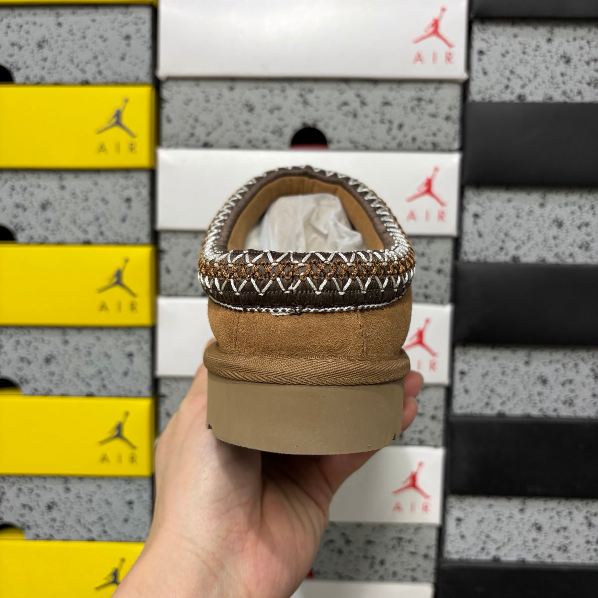 UGG Chestnut Slip-On Shoes with Contrast Stitched Trim