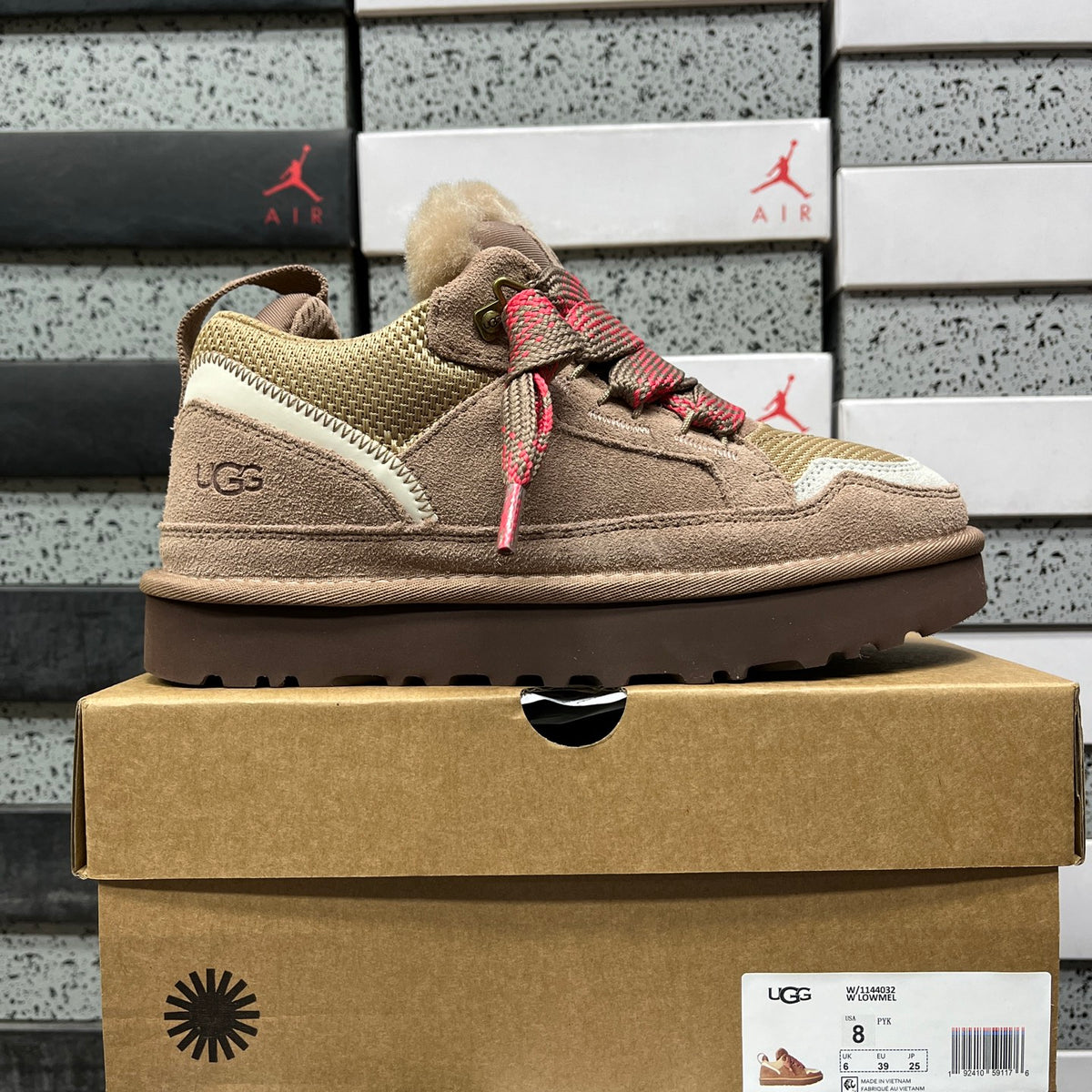 UGG Lowmel Lace-Up Shoes in Brown and Pink