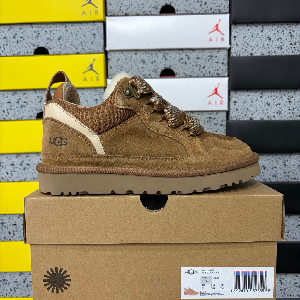 UGG Lace-Up Shoes in Chestnut with Chunky Sole