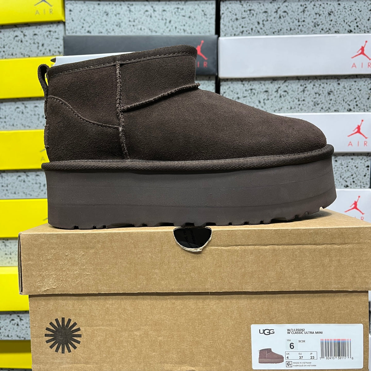 UGG Ultra Mini Platform Boots in Chocolate Brown with 5 cm Sole