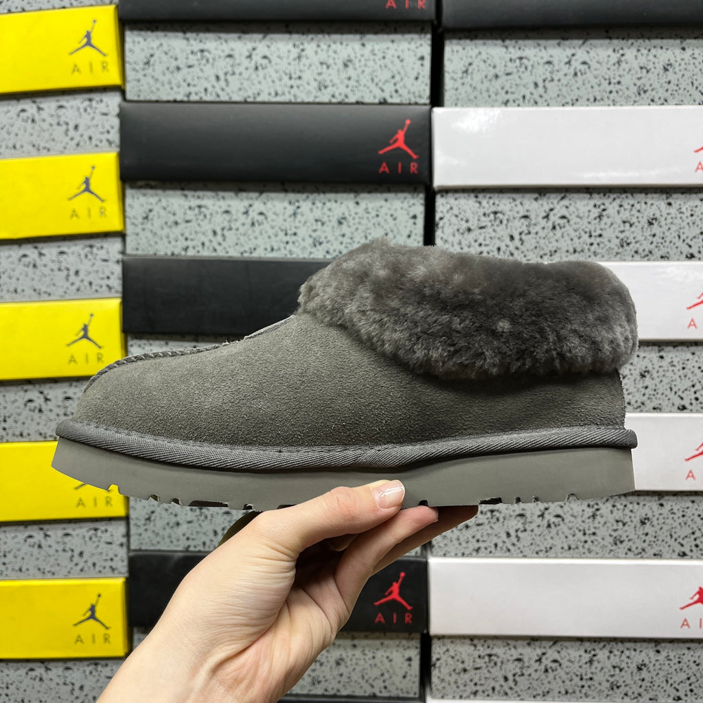UGG Slip-On Shoes in Gray with Plush Collar