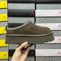 UGG Platform Slip-On Shoes in Walnut with Contrast Stitched Trim