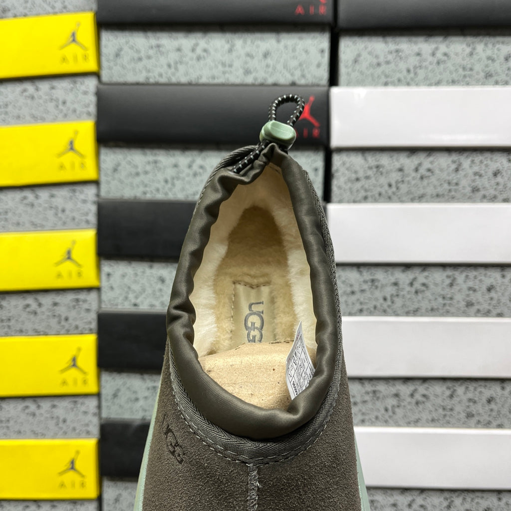 UGG Slip-On Shoes in Dark Olive with Mint Green Chunky Sole
