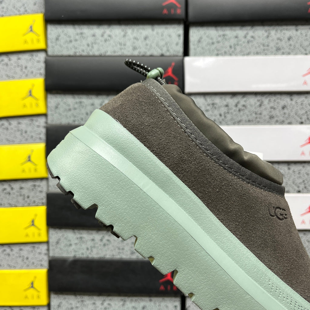 UGG Slip-On Shoes in Dark Olive with Mint Green Chunky Sole