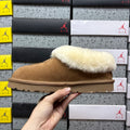 UGG Slip-On Shoes in Chestnut with Cream Plush Collar