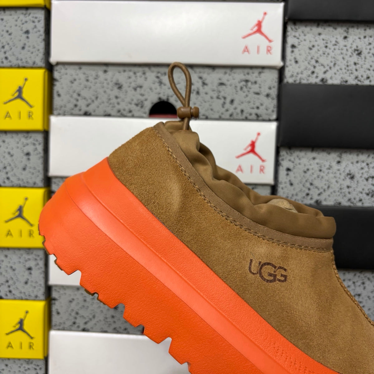 UGG Chestnut Slip-On Shoes with Orange Chunky Lug Sole