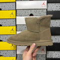 UGG Button-Detail Short Boots in Antelope Brown with Plush Lining