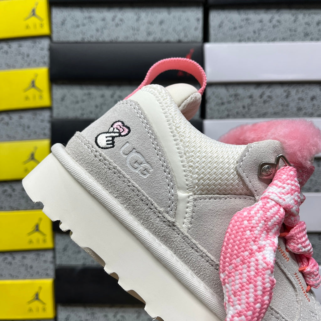 UGG Lowmel Lace-Up Shoes in White and Pink