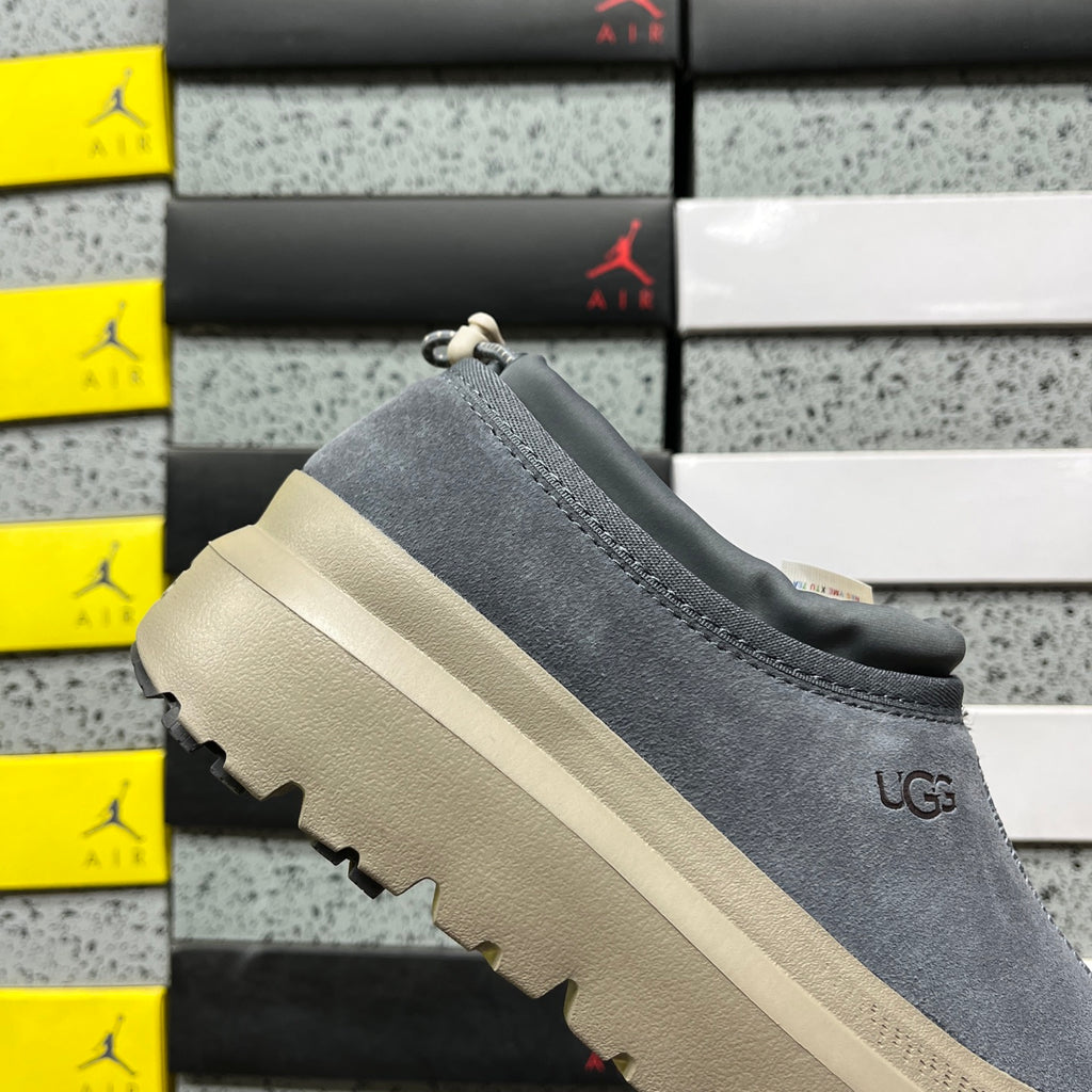 UGG Slip-On Shoes in Asphalt Gray with Taupe Chunky Sole