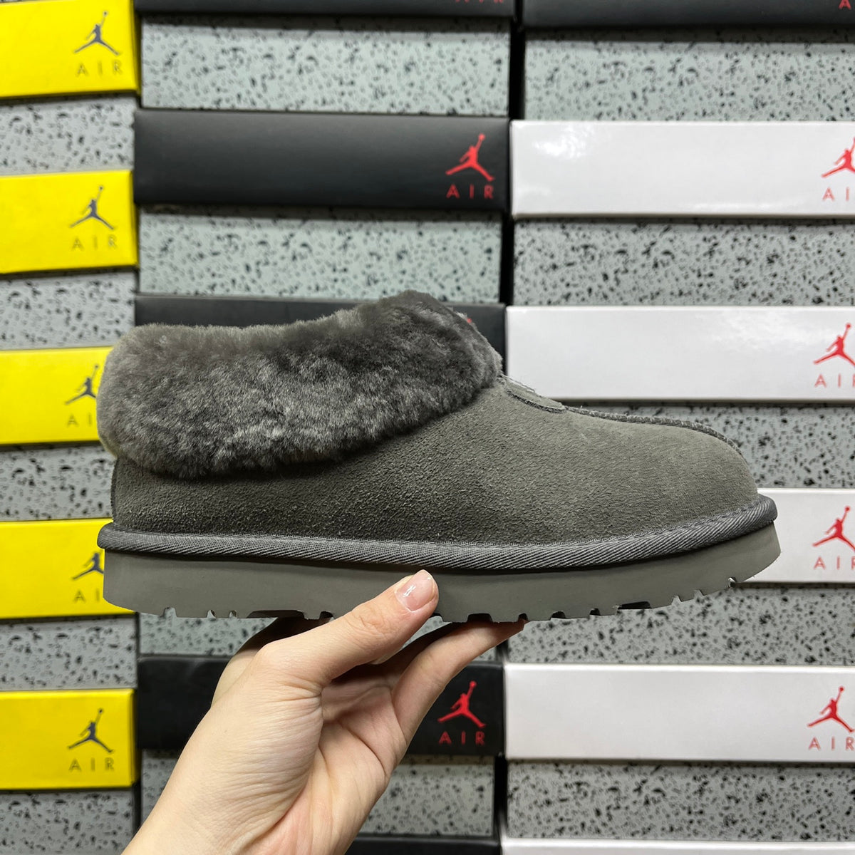 UGG Slip-On Shoes in Gray with Plush Collar