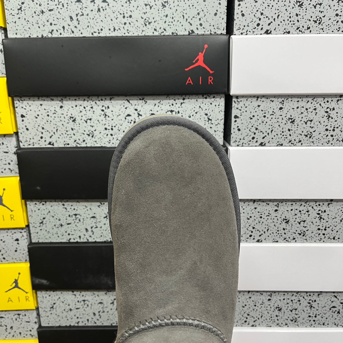UGG Gray Ultra Mini Pull-On Ankle Boots