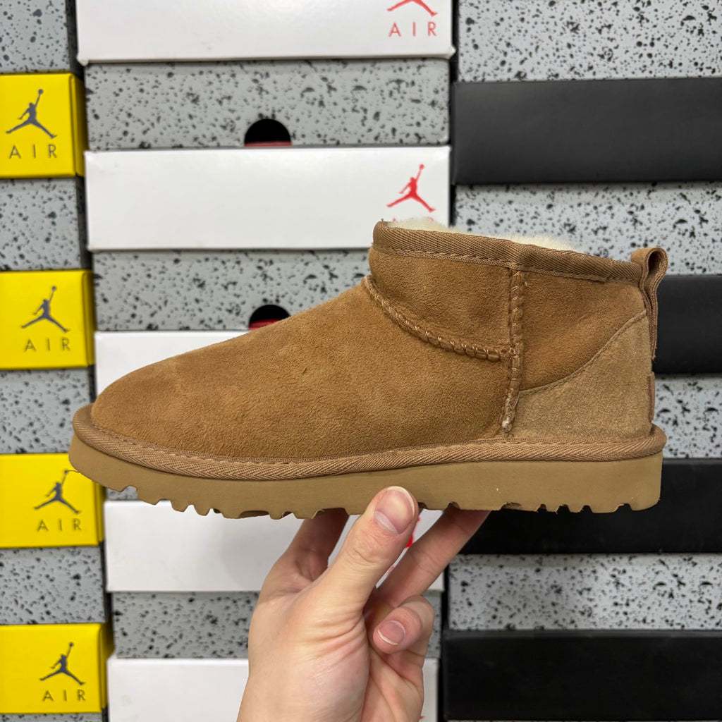 UGG Classic Mini Pull-On Boots in Chestnut with Plush Lining