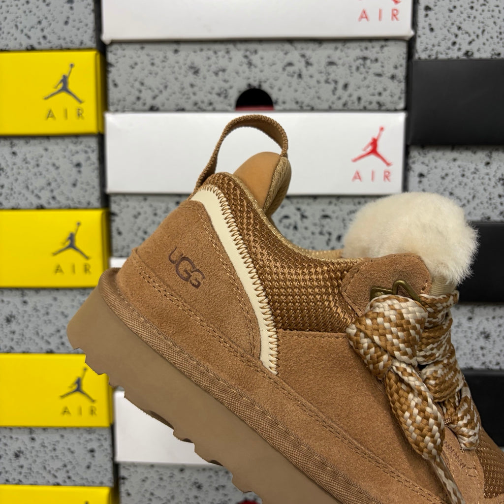 UGG Chestnut Low-Cut Lace-Up Shoes with Chunky Sole