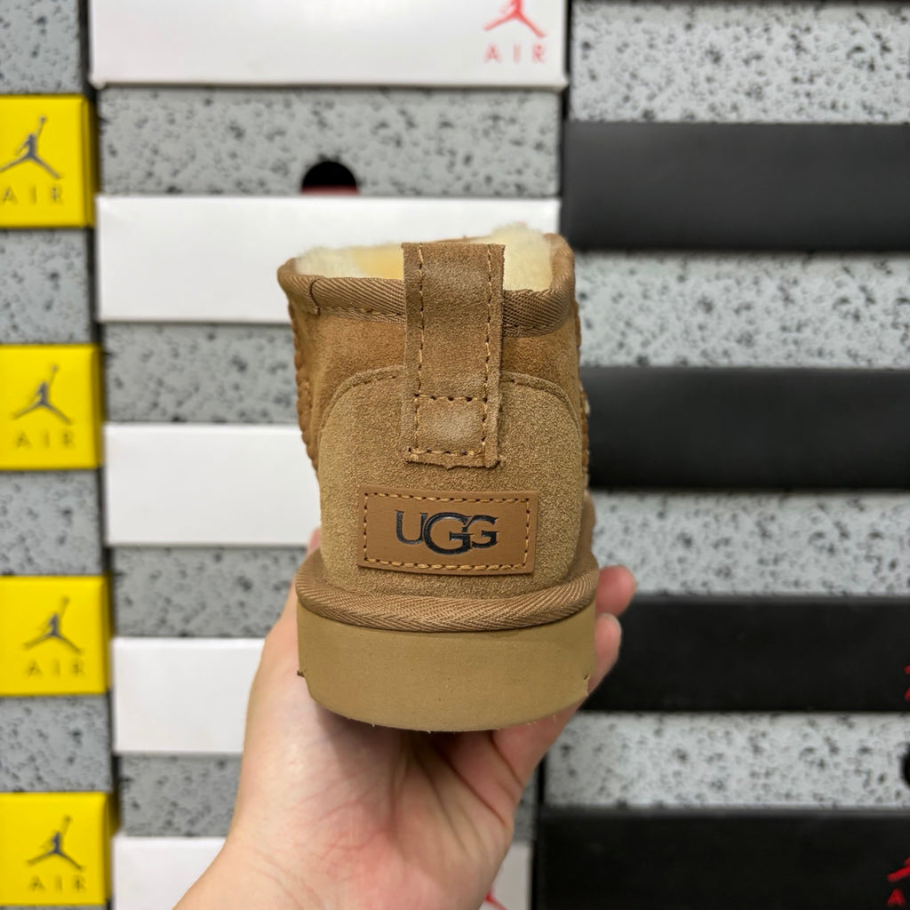 UGG Classic Mini Pull-On Boots in Chestnut with Plush Lining